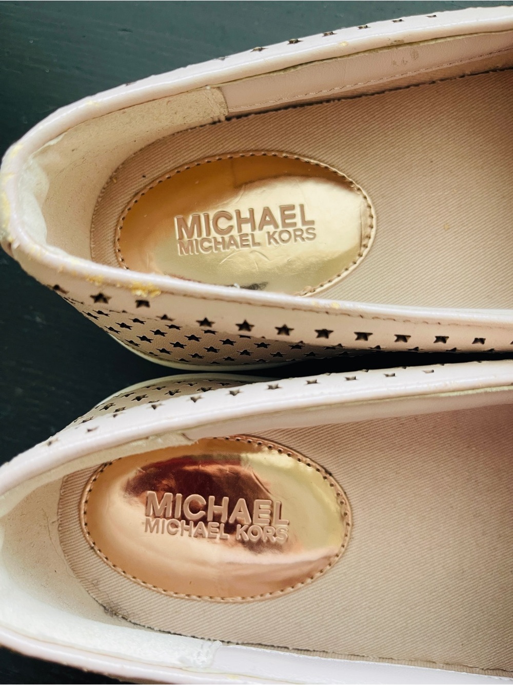 Michael Kors Pale Pink Perforated Slip-On Sneakers - Picture 3 of 5